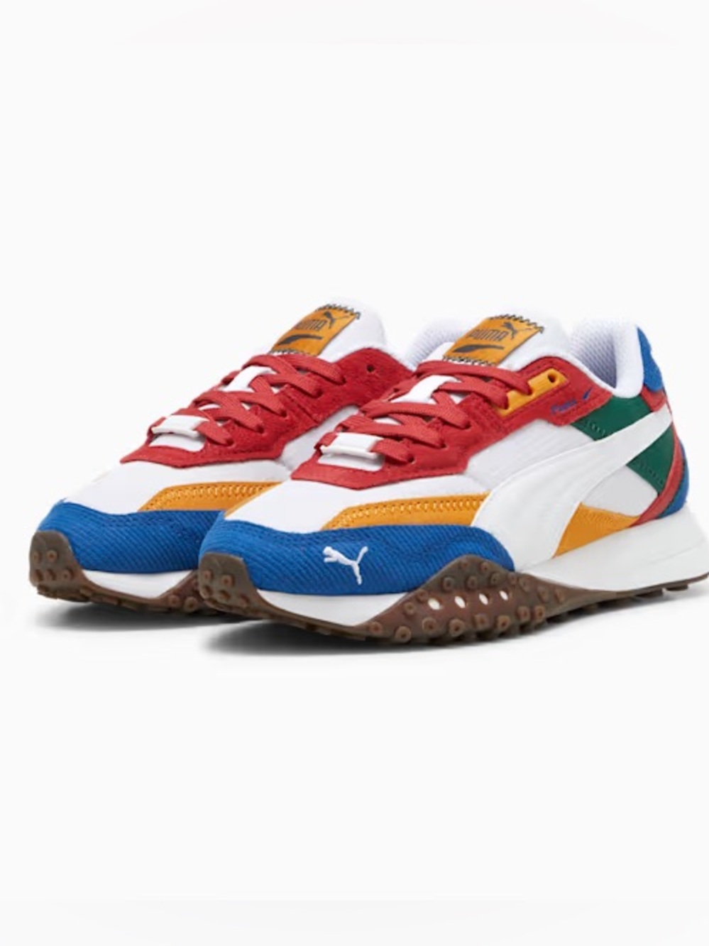 Puma Kids' Sneakers in White, Red, Blue, Yellow & Green